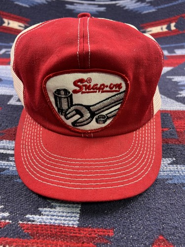 Red Mesh Snapback Patch Trucker Hat 