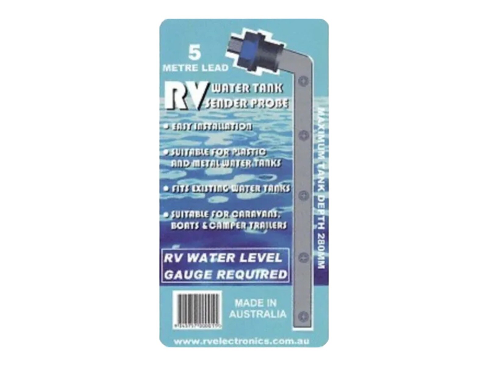 RV Water Tank 5m Sender Probe LEAD Caravan Boat Motorhome Camper SP0011