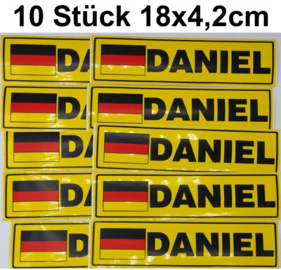 10x Sticker Name Gisela Autocollant de Voiture Plaque Du Nom International