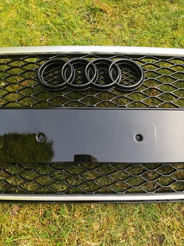 Audi A4 B8 RS4 Style Front Grill Grille S4 Brushed Alu 2008-2011 **UK STOCK** - Picture 5 of 12