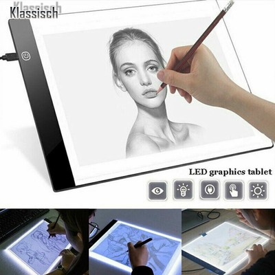 A4 LED Dimmbar  Lichttisch Leuchttablet Tracing Lightpad Board Zeichenbrett USB