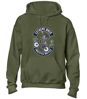 EXTREMER BIKER HOODY HOODIE BMX FAHRRAD BIKE DESIGN KLEIDUNG COOLES GESCHENK TOP IDEE