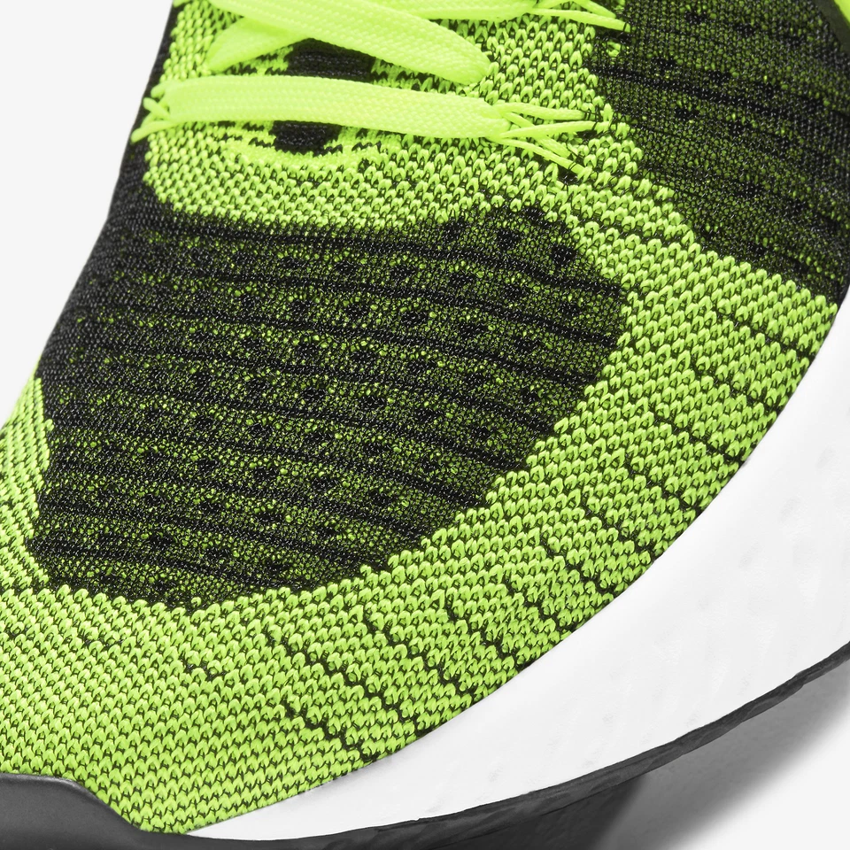 Nike React Infinity Run Flyknit 2 Volt Green Black CT2357-700 sz 10 Men's - Image 4 of 4