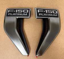 2021-2025 Ford F150 Platinum Left Right Fender Vent Emblem Nameplate Set Oem