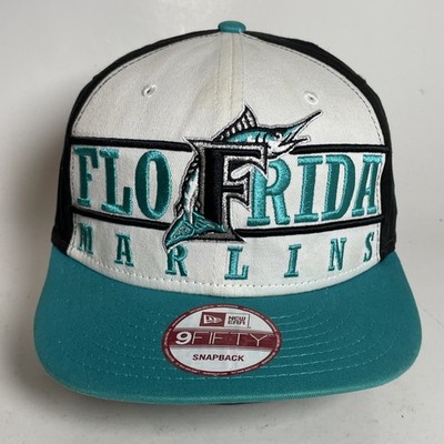 Miami Florida Marlins Hat Cap Snapback 9fifty New Era Big Spell Out Logo Retro