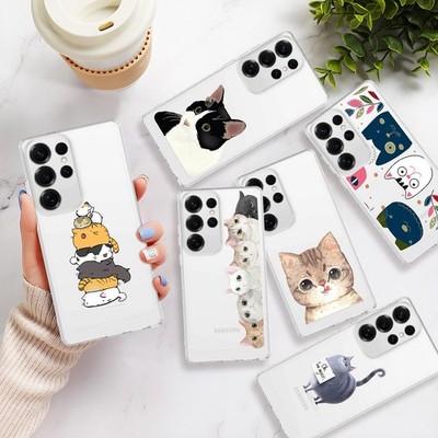 Lovely Design Cat Phone Cover For Samsung Galaxy A16 A36 A54 S25 S26 Rubber Case