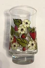 Vintage Anchor Hocking Triguba 6oz Strawberry Blossom Stackable Juice Glass EXC!