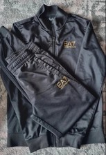 Kids Emporio Armani, Black EA7 Tracksuit, Age 14
