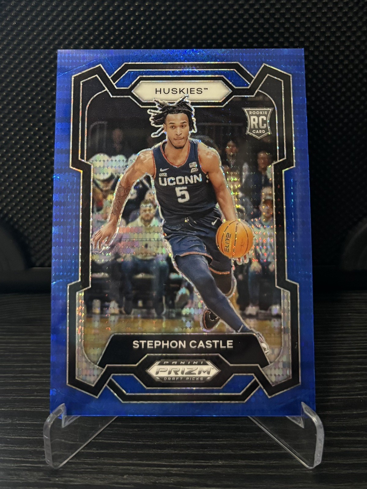2024 Prizm Draft Picks Stephon Castle Blue Pulsar Prizm Rookie Card /99 #17