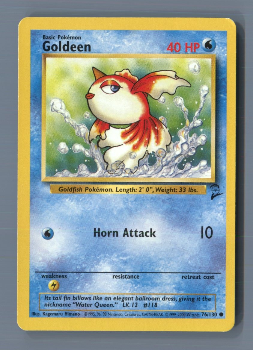 Goldeen 76/130 Common Base Set 2 Pokemon Near Mint