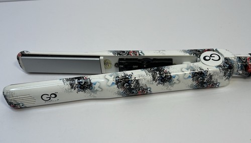 Go By FHI HEAT Flat Iron Adjustable Temp Control White With Graffiti Design - Picture 3 of 11