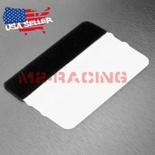4" White Felt Edge Squeegee Scraper Vinyl Wrap Decal Sticker Application Tool
