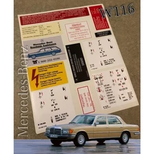 Decal Set Stickers For Mercedes-Benz W116 S Class All Models Best Quality