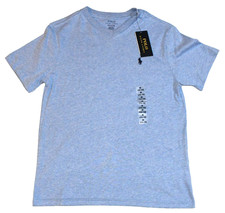 NWT Polo Short Sleeve V-Neck T-Shirt Top Blue Boy's Medium 10-12
