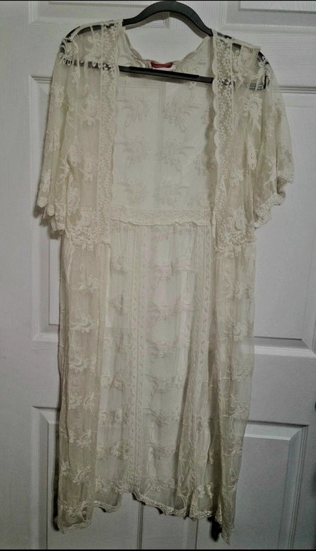 Women's ivory lace Jacket Size XL