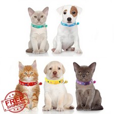 Teleyi Yellow Small Cat Collar Bell Floral Adjustable 7-12 Inch