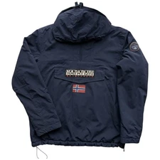 Napapijri Rainforest Mens Jacket Anorak Winter Fleece Lined Pull On XXL