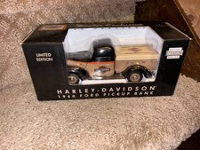 New 1/25 Harley Davidson Liberty Classics 1940 Ford Pickup Coin Bank