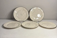 Lenox May Flowers Platinum Trim Dinner Plates 10 1/2 set of 5