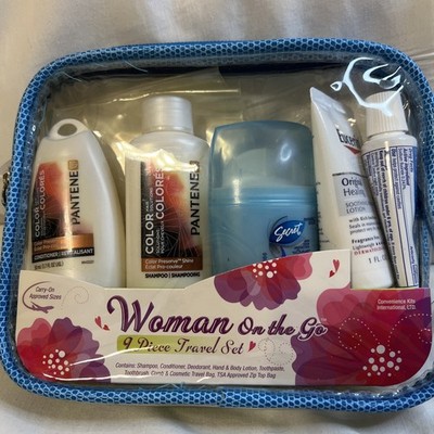 Vintage Woman-on-the-Go 9-piece Travel Kit Pantene Color Preserve Shine