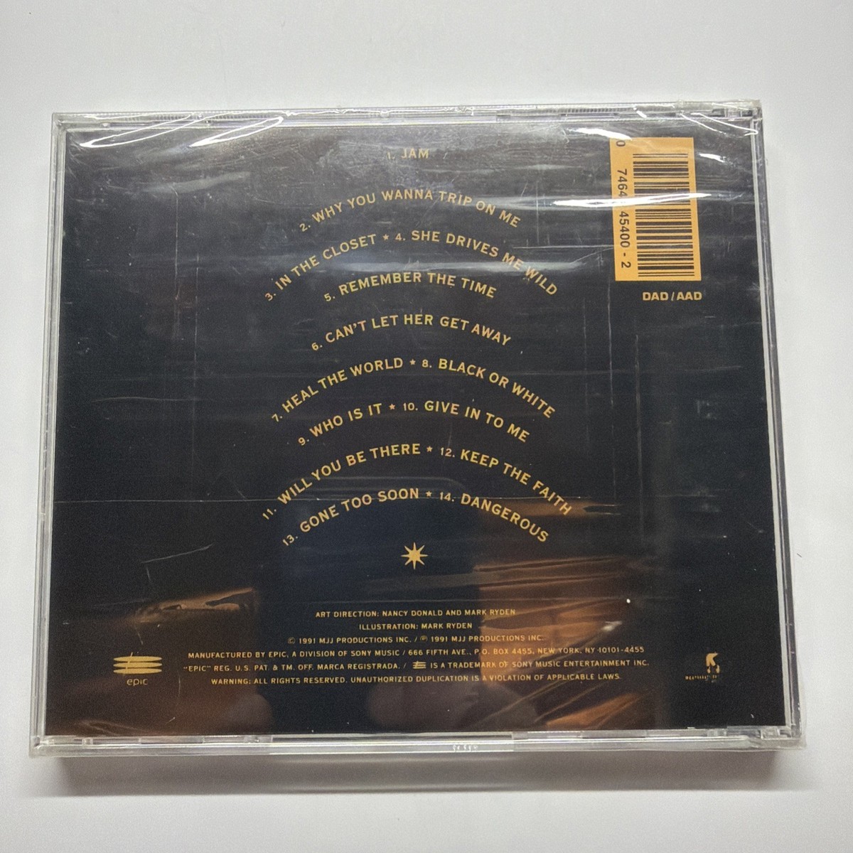 Michael Jackson Dangerous CD ORIGINAL PRESS! Epic EK 45400 Who Is