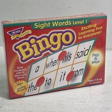 Sight Words Level 1 Bingo Game Trend Enterprises Ages 5 Learning - New Sealed 