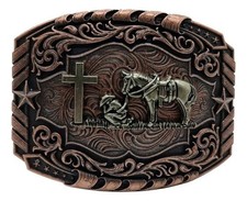 Mexican Oracion Charro Praying Cowboy Belt Buckle Hebilla Vaquera Made In Mexico
