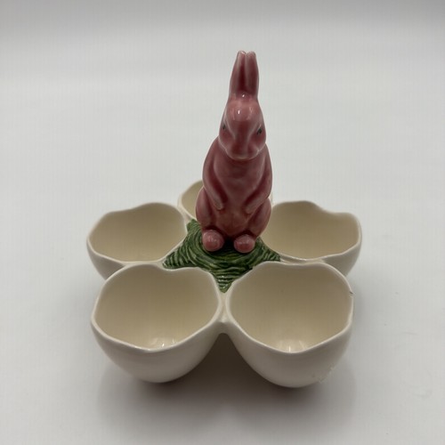 Vintage Bordallo Pinheiro Rabbit, 5 Egg Holder, Made in Portugal