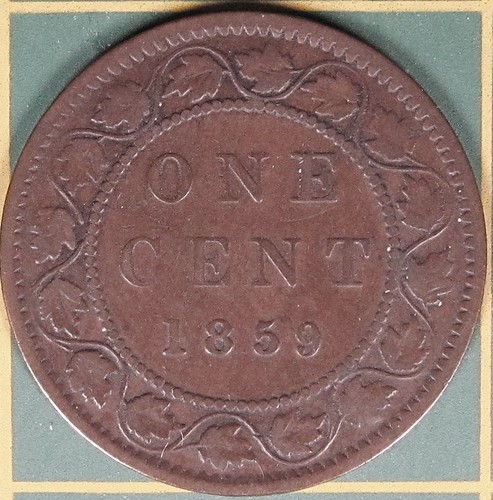 1859 Canada large cent Haxby #PC59-21