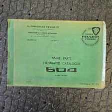 RARE - PEUGEOT 504 FACTORY SPARE PARTS ILLUSTRATED CATALOG (BODY WORK) SERVICE 