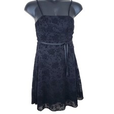 CDC Caren Desiree Company | Velvet Lace Mini Dress| Black | Strap Dress | Size 4