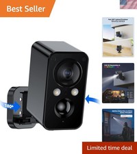 Color Night Vision Outdoor Surveillance Camera - Easy Setup SD/Cloud Storage