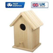 Natural Wood Birdhouse with Removable Roof - Perfect for Unique Crafting Ideas!