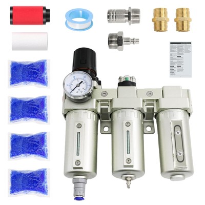 3/4'' NPT Industrial Grade 3 Stage Air Drying System, Air Compressor Water Sep...