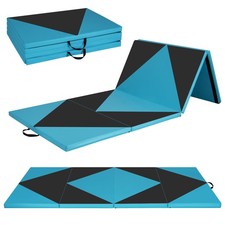 10' x 4' x 2" Folding Exercise Mat w/ Hook  Loop, Fasteners  Carrying Handles