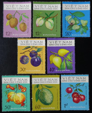 TIMBRES du VIETNAM du NORD - FRUITS N°855/862 oblitéré CACHET à DATE
