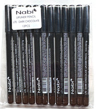 NABI LIPLINER PENCIL L70 DARK CHOCOLATE 0.04 OZ 12 PACK - FREE SHIPPING