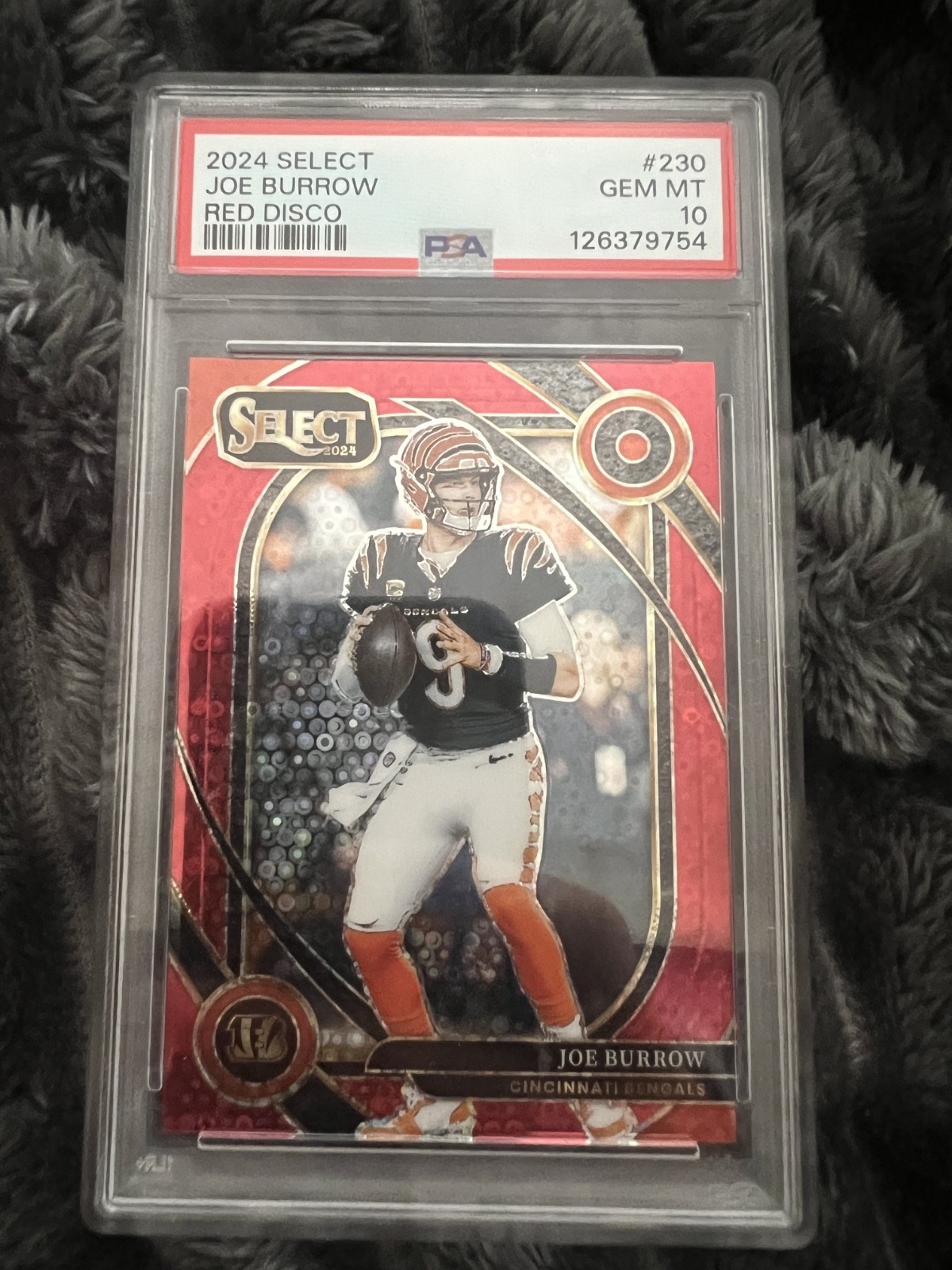 2024 Select Club Level - Joe Burrow Red Disco PSA 10 #43/49