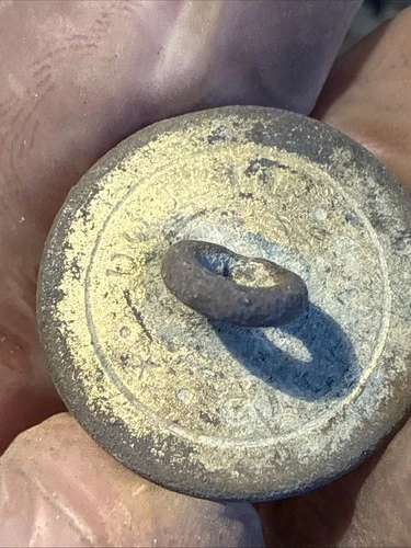 Dug Civil War 💥 🇺🇸 💣 Gilt Back Flat Coat Button