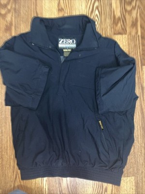 Men's Zero Restriction Black GoreTex Golf Outerwear Pullover Medium Short Sleeve