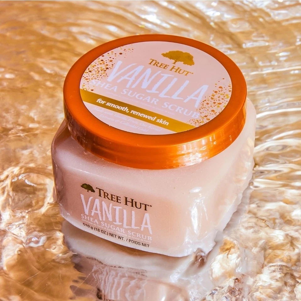 Tree Hut Vanilla Shea Sugar Exfoliating Hydrating Body Scrub, 18oz, Paraben-Free - Image 4 of 4