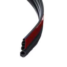 Door Draft Stopper, Self Adhesive Door Sweep for Bottom of Door (3Ft, Black)