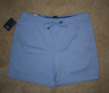 New Mens Gap Pull On Shorts XXL Blue Drawstring Cotton Stretch