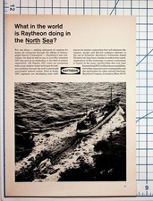 Raytheon North Sea Oil Exploration Vintage Magazine Ad SSC Seismograph Ship