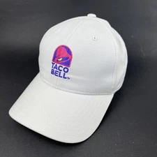 Taco Bell Slideback Hat White One Size Adjustable Embroidered Employee Crew Cap