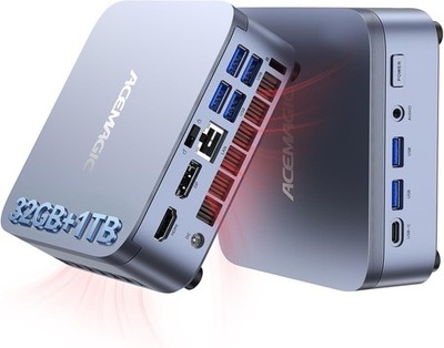 ACEMAGIC M5 Mini PC Intel Core 14500HX （14C/20T, Max 4.9GHz）32GB DDR4 1TB SSD