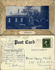 Green House Bellevue OH Ohio ivy covered wood-look frame  vintage postcard