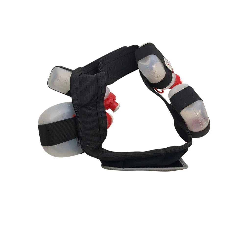 Cinto de combustível 4 garrafas 8 oz corrida e caminhada tamanho médio maratona triatlo - Imagem 3 de 3