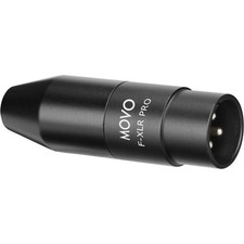 Movo Photo F-XLR-PRO 3.5mm TRS Mini-Jack Female to 3-Pin XLR Male Adapter with I