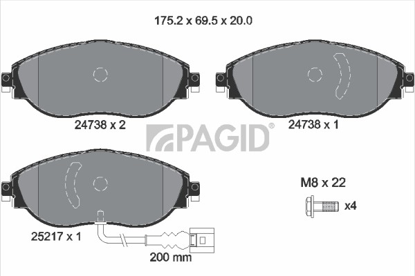 Bremsbelagsatz BremsklöTze FüR VW Passat Variant 3G5 CB5 Tiguan AD1-image
